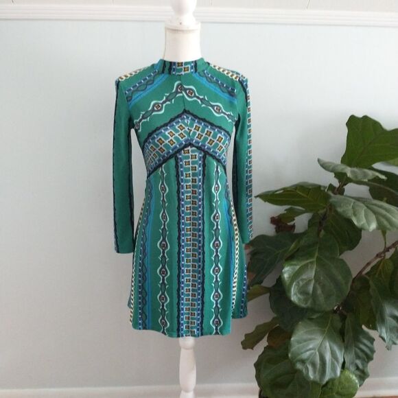 FREE PEOPLE Stella Printed Mini Dress XS New with tags - Picture 2 of 3